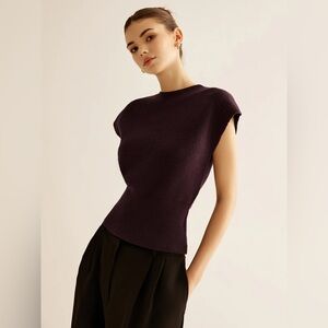 Ribbed Cinched Sweater Vest